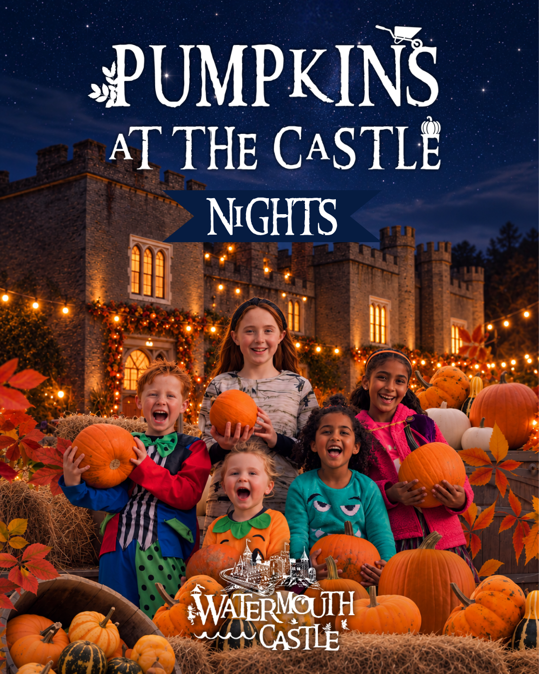 Pumpkin Nights Watermouth Castle Devon Halloween Evening Portrait